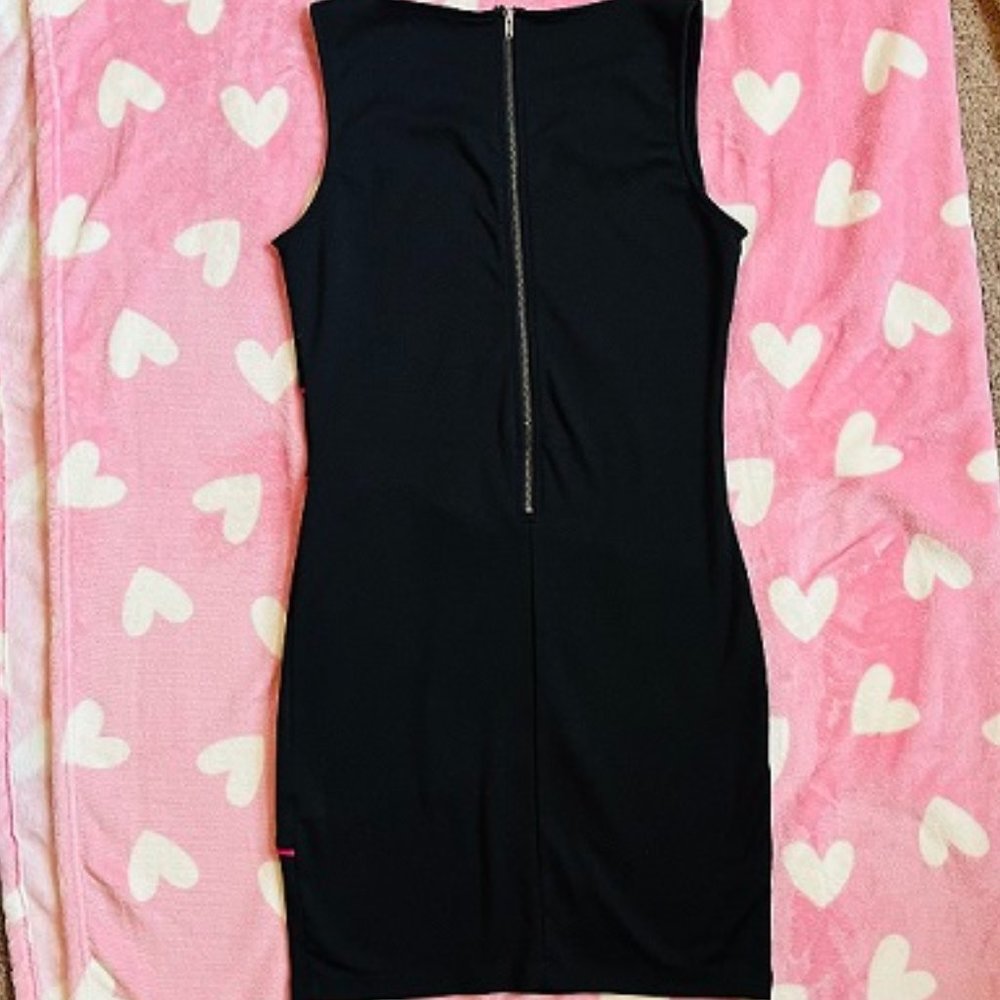 F21 black dress with hot pink stripes - Picture 2 of 2